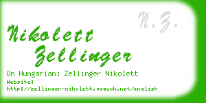 nikolett zellinger business card
